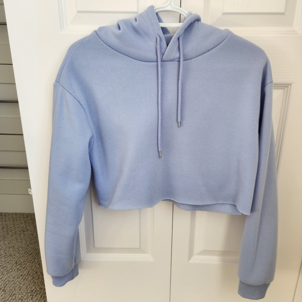 Cropped Liliac Blue Hoodie